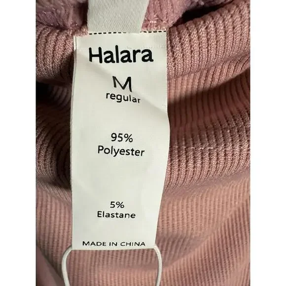 NWT Halara Ribbed High Waisted Bodycon Midi Casual Skirt Mellow Rose Medium - Picture 4 of 15